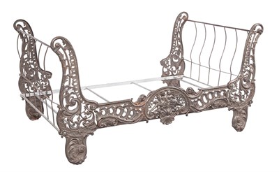 Lot 228 - French Cast Iron Day Bed Height 39 1/2 inches,...