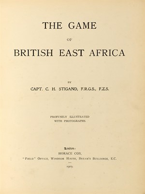 Lot 107 - [AFRICA - BIG GAME HUNTING] Two works by C. H....