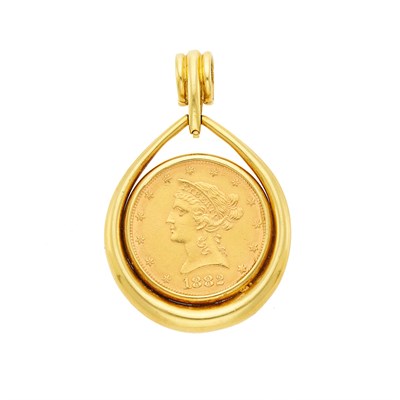 Lot 30 - Gold and Gold Coin Pendant