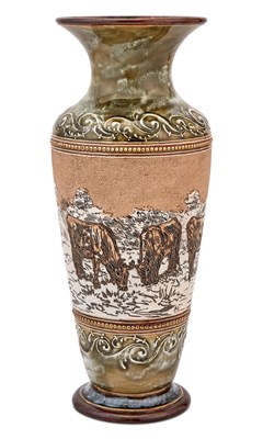 Lot 298 - Doulton Lambeth Slip-Decorated Stoneware Vase...