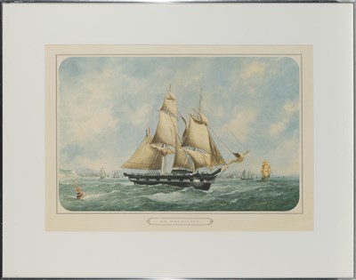 Lot 257 - [MARITIME] Two prints of sailing ships....