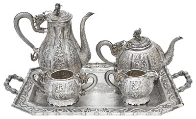 Lot 8 - Chinese Export Silver Tea and Coffee Service