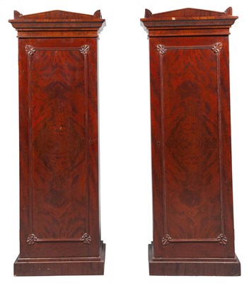 Lot 316 - Pair of Neoclassical Style Mahogany Cabinets...