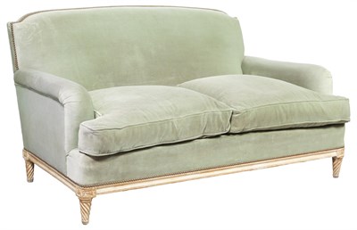 Lot 322 - Louis XVI Style Green Velvet Upholstered...