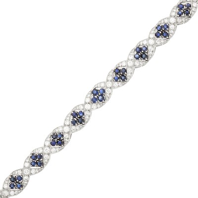 Lot 84 - Platinum, Sapphire and Diamond Bracelet