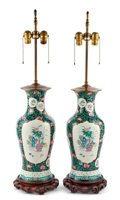 Lot 317 - Pair of Chinese Porcelain Vases Mounted as...