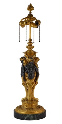 Lot 326 - Empire-style Gilt and Part-ebonized Bronze Lamp