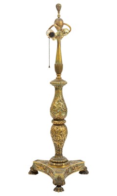 Lot 328 - Neoclassical Gilt and Patinated Bronze Lamp