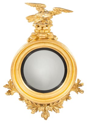 Lot 207 - Classical Giltwood and Gesso Girandole Mirror