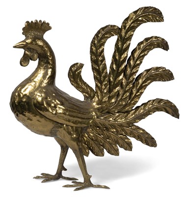 Lot 229 - Continental Brass Rooster Height 27 3/8 inches.