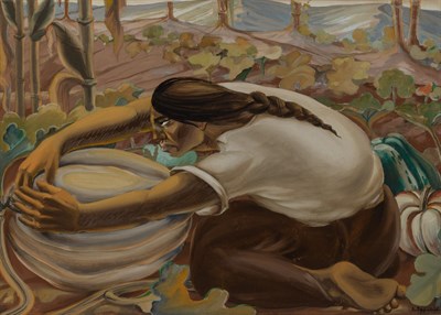 Lot 81 - Diogenes Paredes Ecuadorian, 1910-1968 Woman...