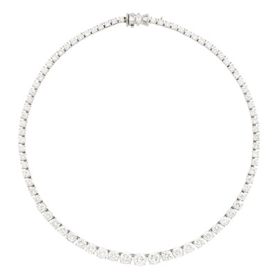 Lot 235 - Platinum and Diamond Necklace