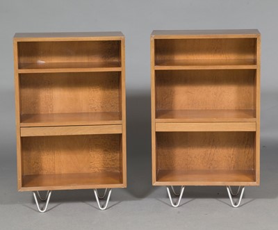 Lot 554 - Pair of George Nelson Walnut Open Bookshelves