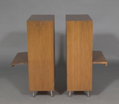 Lot 554 - Pair of George Nelson Walnut Open Bookshelves