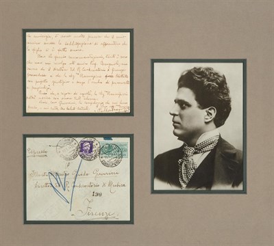 Lot 27 - MASCAGNI, PIETRO Autograph letter signed, with...