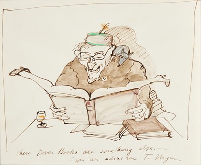 Lot 332 - Tomi Ungerer's droll drawing for Dover Books, gifted to the publisher