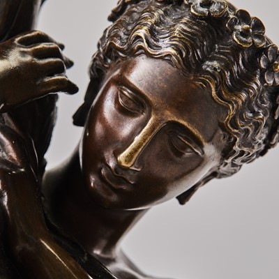 Lot 264 - Pair French Gilt and Patinated Bronze Candelabra