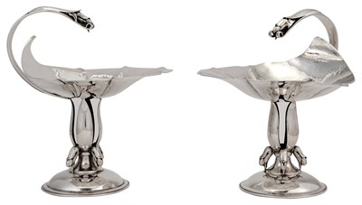 Lot 24 - Pair of Poul Petersen Sterling Silver Compotes