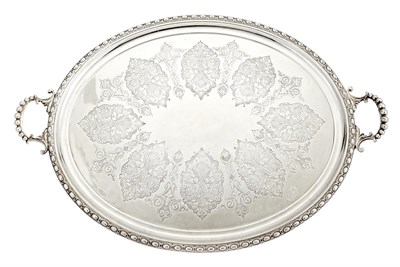 Lot 669 - English Silver-Plated Two Handle Tray