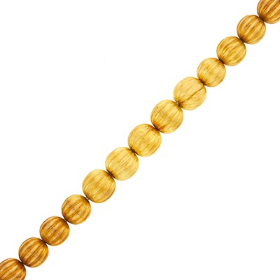 Lot 1004 - Fluted Gold Bead Bracelet