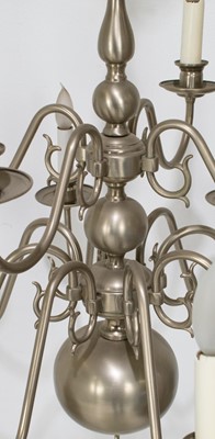 Baroque Style White Metal Chandelier
