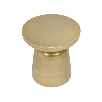 Modern Stylized Gold Tone Side Table