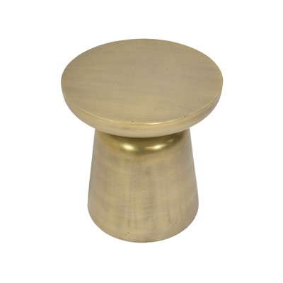 Modern Stylized Gold Tone Side Table