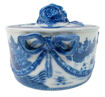 Vista Alegre for Mottahedeh Blue and White Transfer Decorated Tureen
