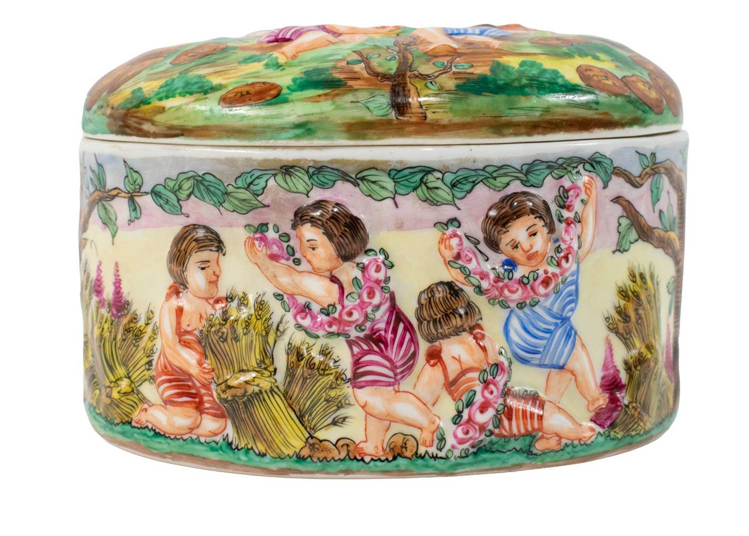 Capodimonte Style Porcelain Trinket Box