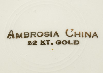 Set of 6 Ambrosia 22 KT Gold Trim Plates