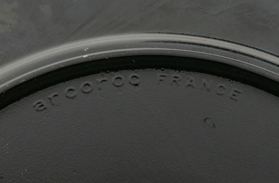 Set of 5 Arcoroc France Black Glass Plates