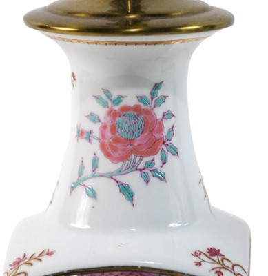 Pair of Chinese Samson Style Porcelain Table Lamps
