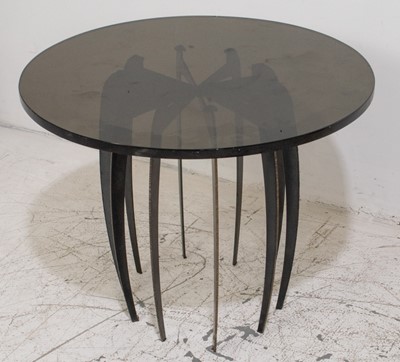 Mid-Century Modern Glass Top Occasional Table