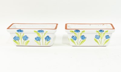 Pair of New England Pottery Planters