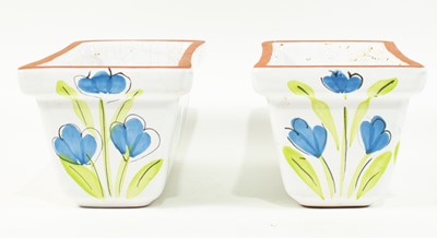 Pair of New England Pottery Planters