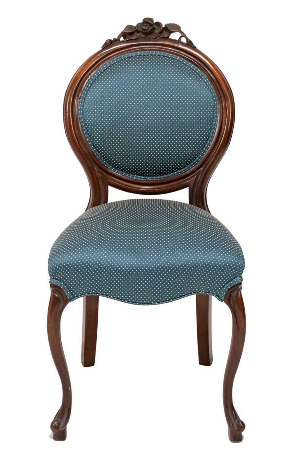 Mahogany Upholstered Side Chair