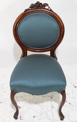 Mahogany Upholstered Side Chair