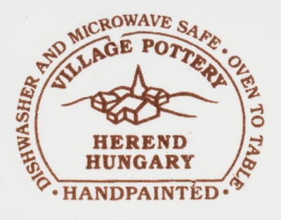 Set of 4 Herend Village Pottery Mugs