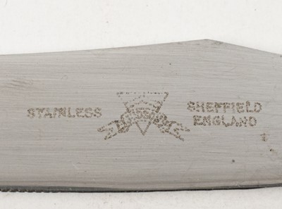 Set of 4 Sheffield England Porcelain Handled Stainless Steel Knives