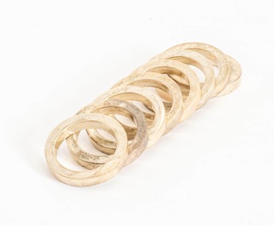 Lot 333 - Set of Eight Silver Plate Napkin Rings