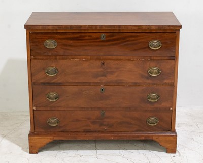 Lot 173 - Chippendale Cherry Chest of Drawers