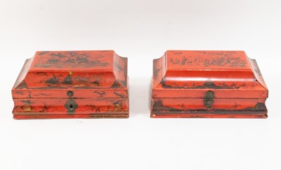 Lot 133 - Two Chinese Red Lacquer Boxes