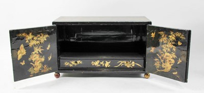 Lot 107 - Chinese Parcel Gilt Lacquer Table Top Cabinet