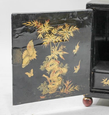 Lot 107 - Chinese Parcel Gilt Lacquer Table Top Cabinet