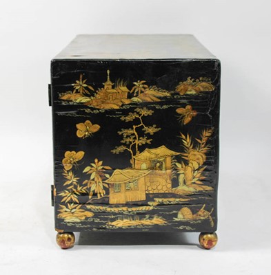 Lot 107 - Chinese Parcel Gilt Lacquer Table Top Cabinet