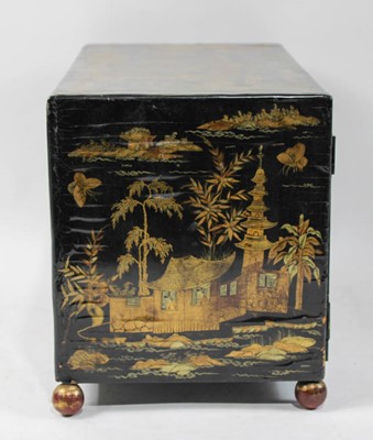 Lot 107 - Chinese Parcel Gilt Lacquer Table Top Cabinet