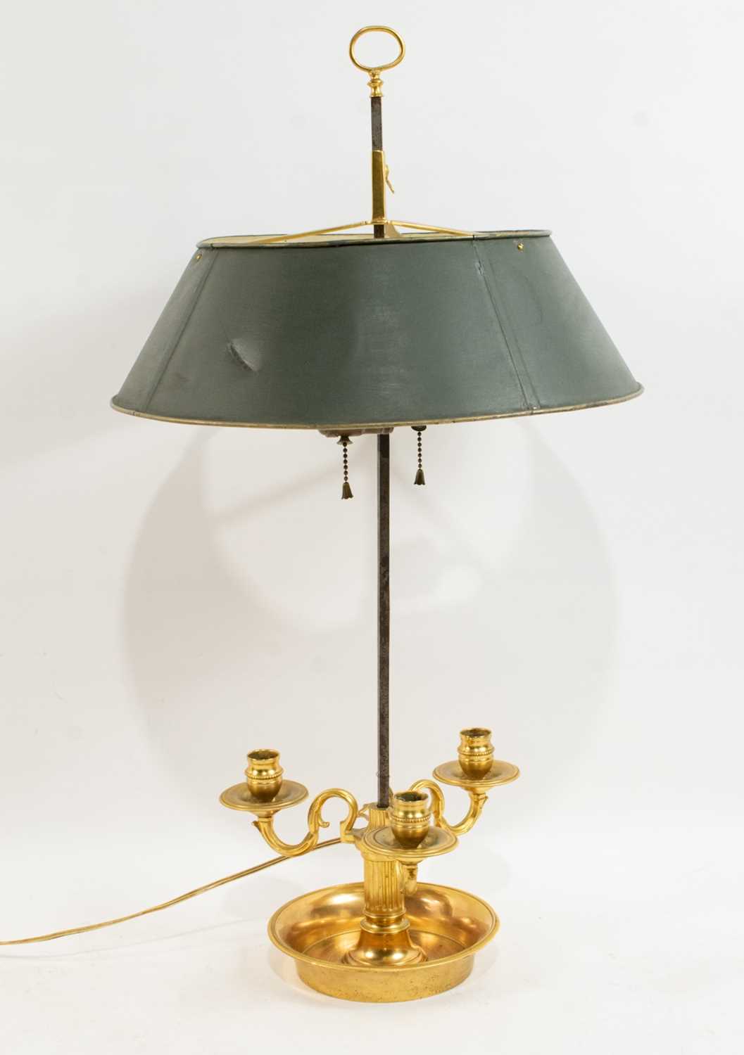 Lot 94 - Louis XVI Style Gilt Metal Bouillotte Lamp