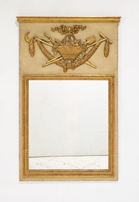 Lot 286 - Louis XVI Style Painted Trumeau Mirror