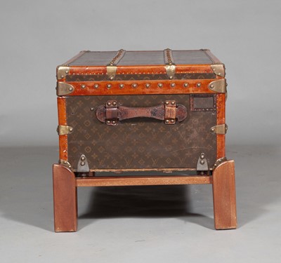 Lot - A Louis Vuitton monogram canvas steamer trunk first half