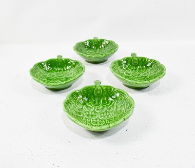 Set of 4 Artichoke Form Ceramic Bowls